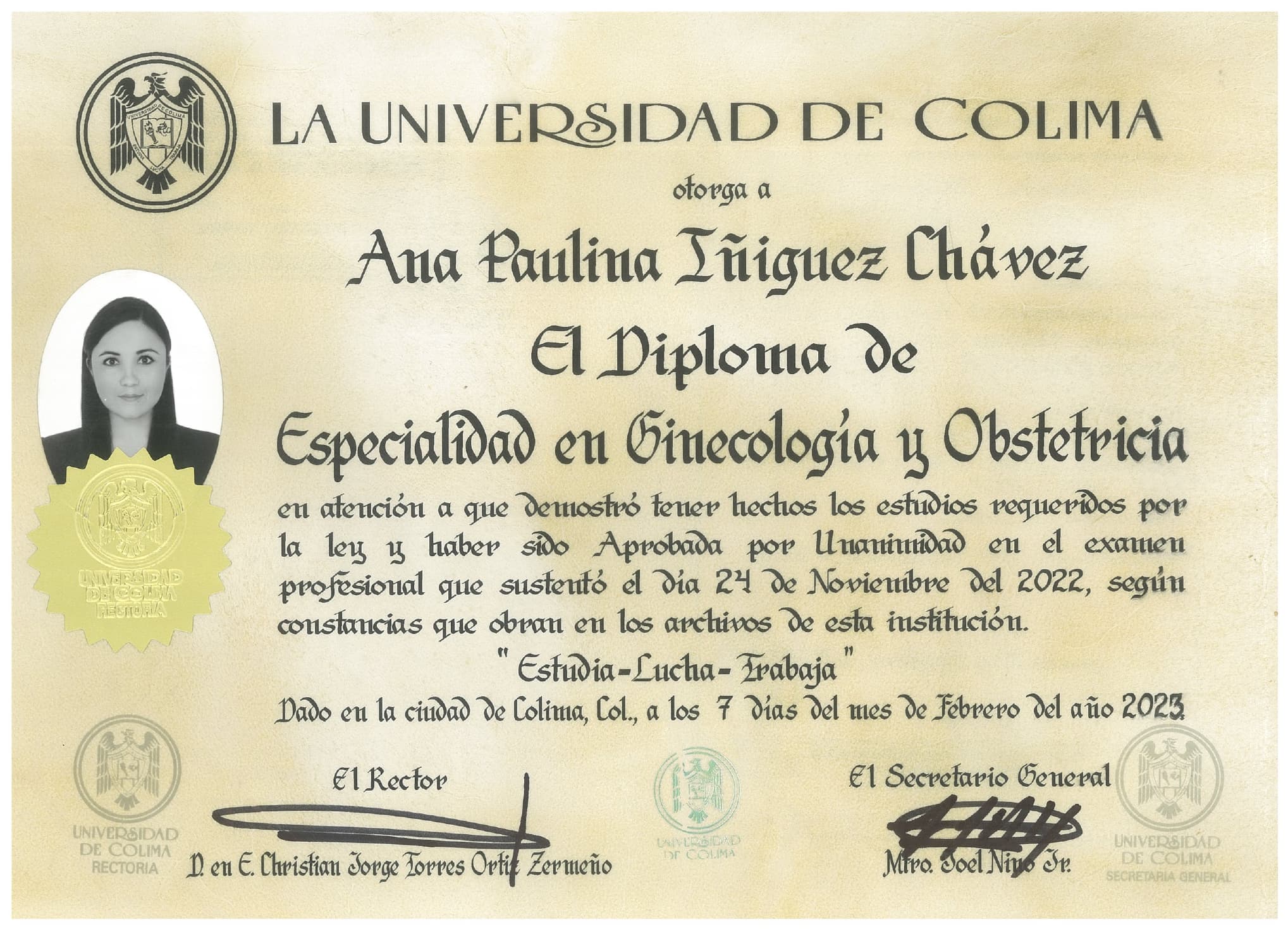 Título de Especialidad